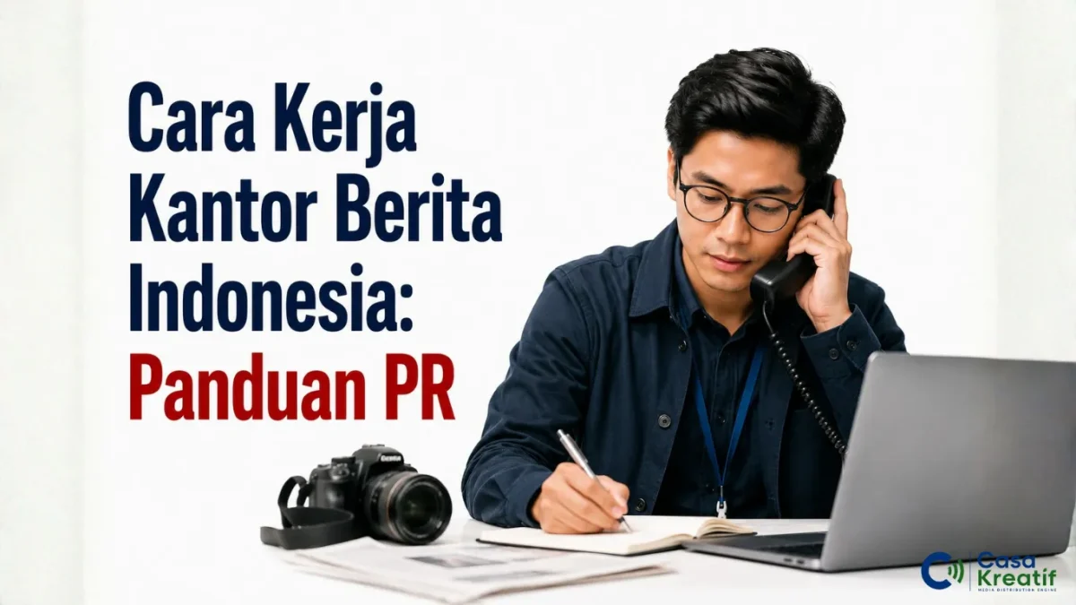 infografis cara kerja ekosistem sindikasi kantor berita Indonesia dari hulu ke hilir