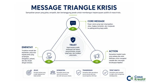 Message Triangle Krisis: Sistem Komunikasi yang Membuat Juru Bicara Tidak Salah Ucap